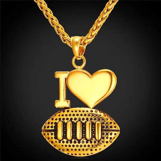 Buy Football Pendant Charms Necklace American Sport