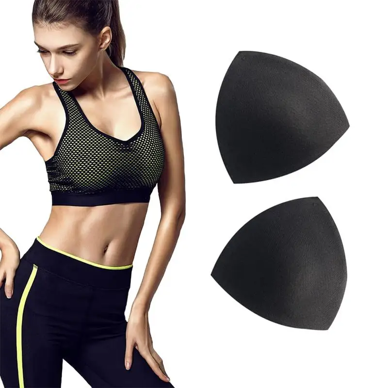 6 Pairs Triangle Sports Bra Pads Inserts Women Push Up Breast Bra Insert  Pads For Swimwear Sports L