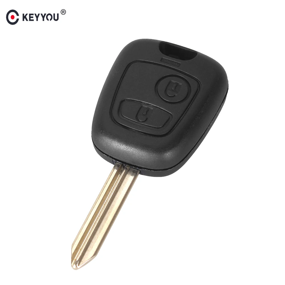 KEYYOU 10 шт./лот 2 кнопки автомобильный пустой чехол для ключа Peugeot Partner Expert Boxer SX9