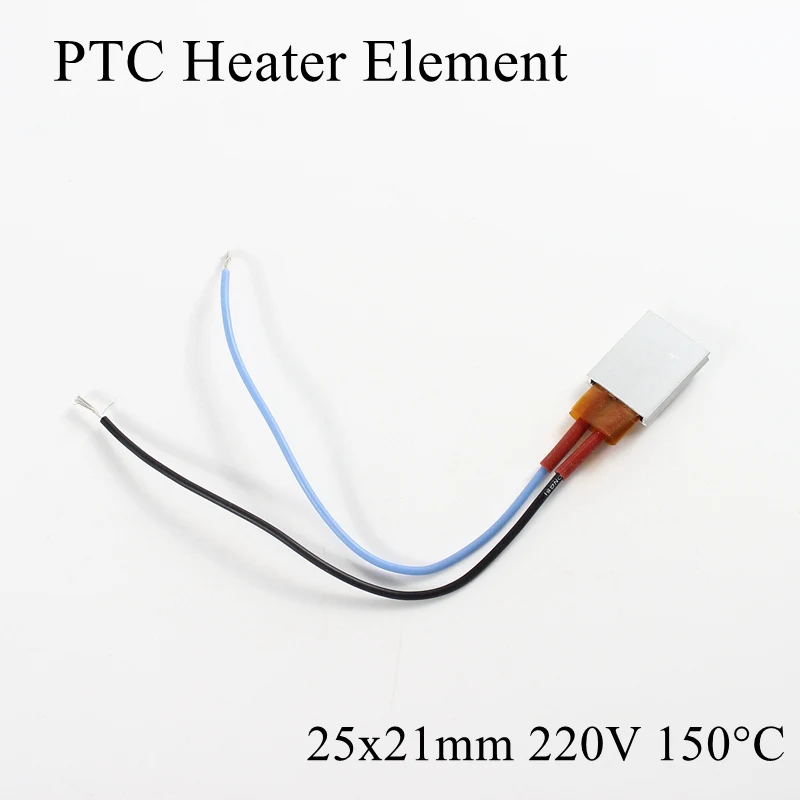 25x21 мм 220 В 150 градусов Цельсия Алюминиевый PTC нагревательный элемент постоянный термостат термистор воздушный Датчик нагрева с оболочкой 25*21 мм