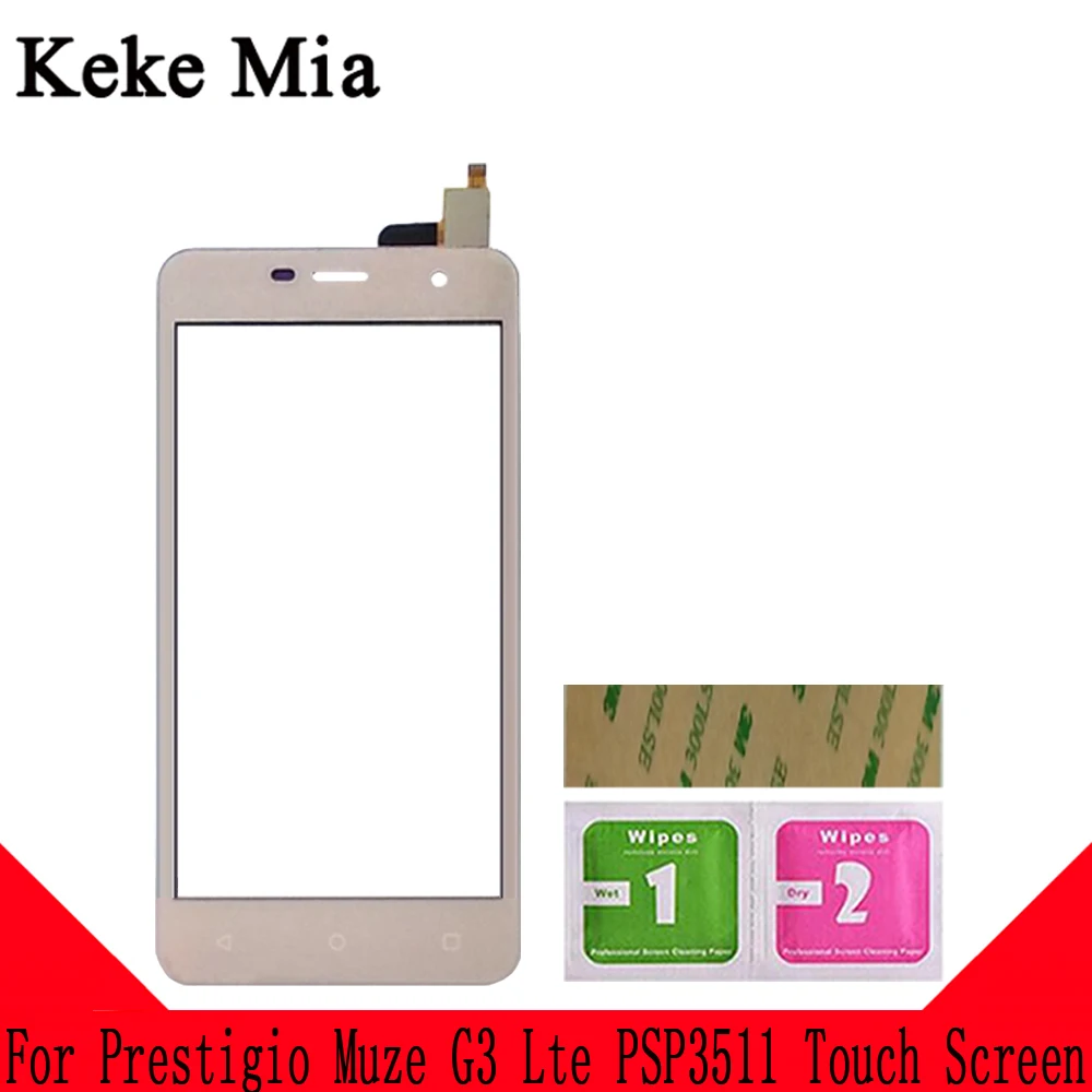 Keke Миа 5," мобильный сенсорный экран дигитайзер панель для Prestigio Muze G3 Lte psp 3511 Duo psp 3511 сенсорный экран Переднее стекло сенсор - Цвет: Gold No Tools