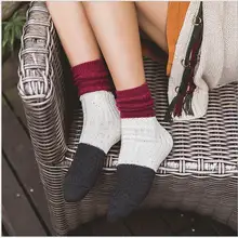3 пар/лот осенние и зимние женские носки теплые, мягкие лоскутные носки женские хлопковые носки удобный подарок