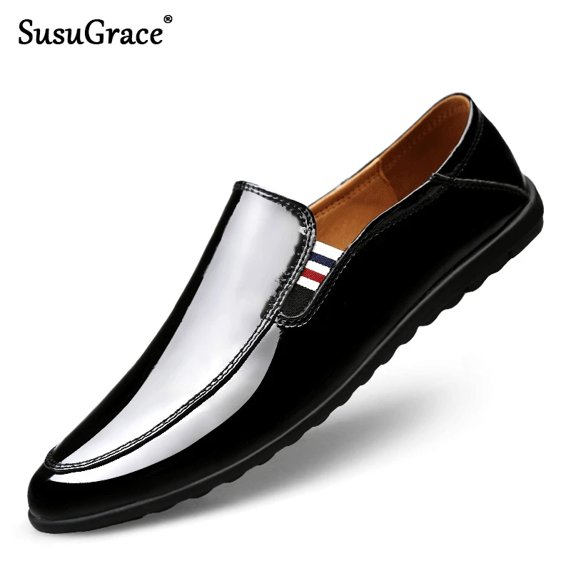 

SusuGrace genuine Leather Casual Sneaker 2019 New Men fine Breathable Shoes Comfortable High Quality human two colors shoes