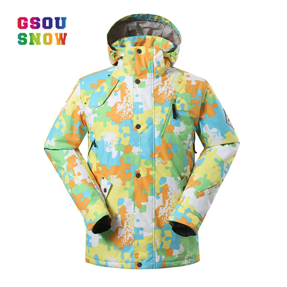 

GSOU SNOW Winter Ski Jackets Men Outdoor Snowboard Jackets Waterproof Breathable Male Sports Jackets Plus Windproof Fashion