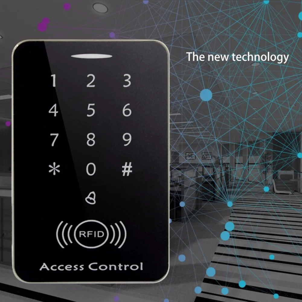 

M203SE RFID Standalone Touch Screen Access Control Card Reader With Digital Keypad 10pcs Keys Card For Home Apartment Factory