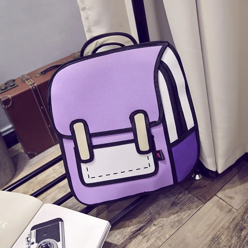 Молодежная школьная сумка 2D комический студенческий рюкзак стерео rusksack для мужчин рюкзак BM01-BP-ecxsmh - Цвет: 2