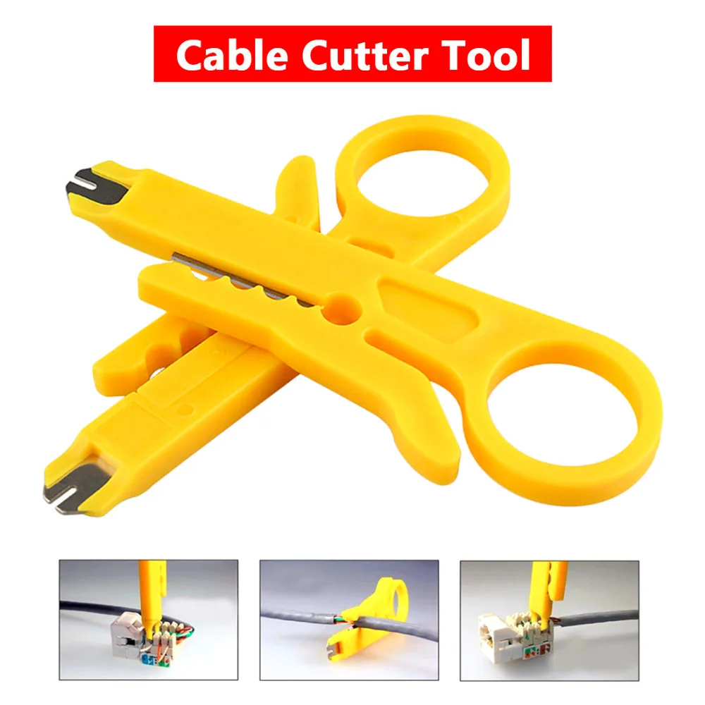

Stripper Cable Cutter 9cm UTP Cable Cutter Wire Tool Network Cable Wire Pliers Stripper Rotary Punch Down Tool