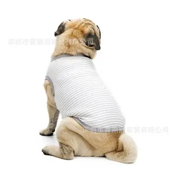 

Stripe Printed Spring Summer Breathable Cool Puppy Vest Apparel Pet Dog Sleeveless Clothes T Shirt For Lovely Small Dogs