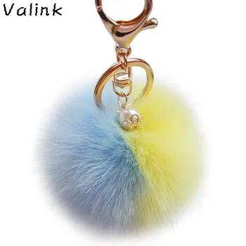 

2020 New Arrival Women Bag Accessories Double Colors Patchwork Plush Bag Pendant Fur Ball Ring of Bag Bolsos Mujer Sac A Main