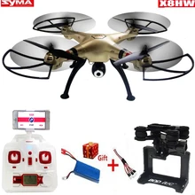 Syma X8HW WI-FI FPV в режиме реального времени RC вертолет беспилотный Дрон с 1MP HD Камера 2,4 ГГц 6 Axis Gyro пульт дистанционного Управление Квадрокоптер