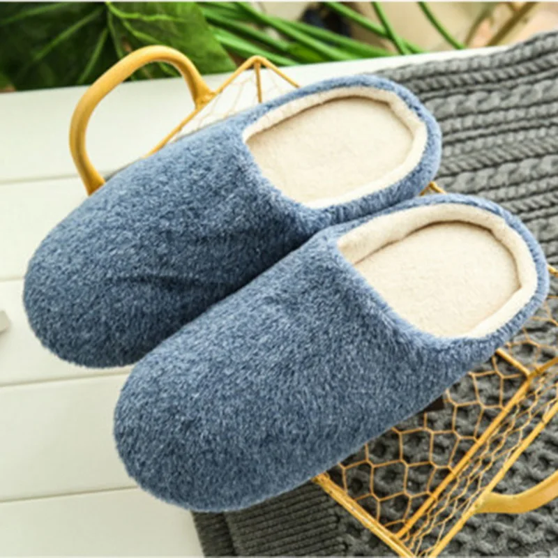 

SHUJIN women plush Slippers indoor house soft cotton Slippers Shoes couple men non-slip floor Slipper women bedroom Shoes 2018