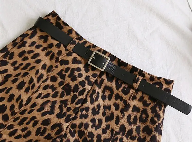Women Winter High Waist Leopard Shorts With Belt Wide Leg Winter Shorts Korean Thick Shorts with Sashes Bottoms