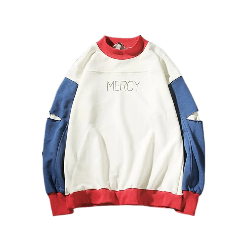 

New Spring Autumn Fashion brand MERCY Printing men sportswear Patchwork Men hoodies Pullover Hip Hop Mens tracksuit Sweatshirts