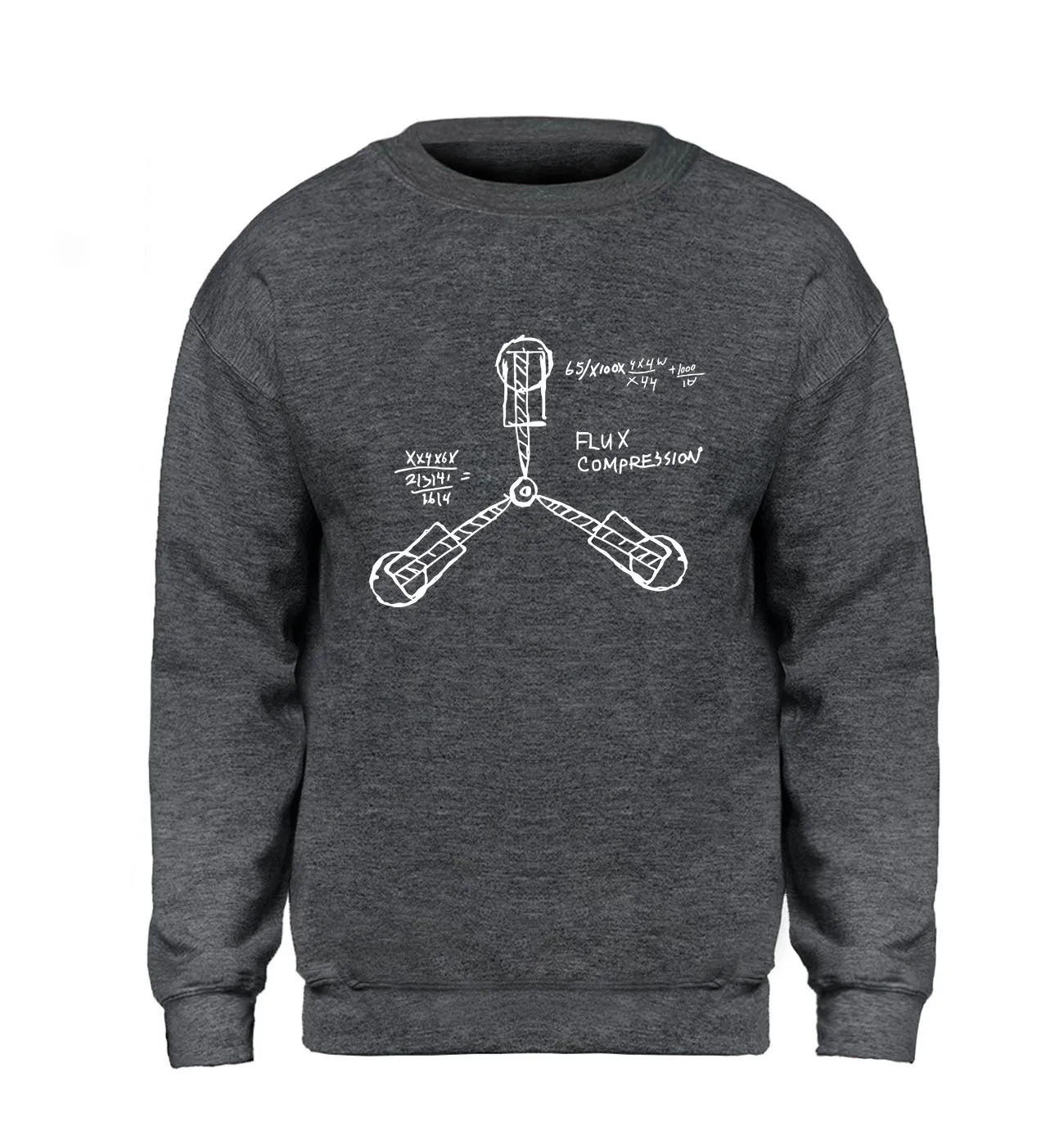 

Back to the Future Hoodie Men Formula Math Sweatshirt Gray Crewneck Sweatshirts Winter Autumn Fleece Warm Slim Fit Streetwear
