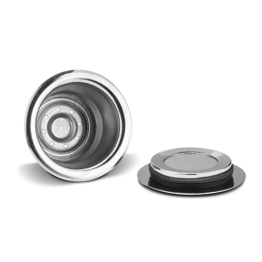 3 pcsNespresso الفولاذ المقاوم للصدأ إعادة الملء القهوة كبسولة 1 pcs سدادة قهوة 2 pcs البلاستيك قابلة لإعادة الاستخدام القهوة Coffeeware 120 pcs رقائق