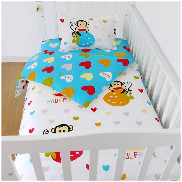 Промо-акция! Набор постельных принадлежностей для малышей из 3 предметов, комплекты для детской кроватки, включает в себя(пододеяльник/простыня/наволочка - Цвет: Белый