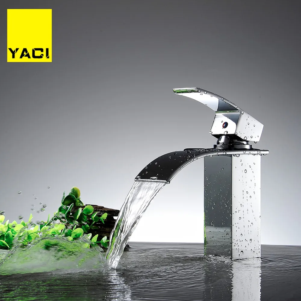 YACI 103 سطح جبل الشلال الحمام صنبور الغرور أحواض من الزجاج صنبور حوض خلاط الباردة والساخنة مياه الحنفية YACI 103 سطح جبل الشلال الحمام صنبور الغرور أحواض من الزجاج صنبور حوض خلاط الباردة والساخنة مياه الحنفية