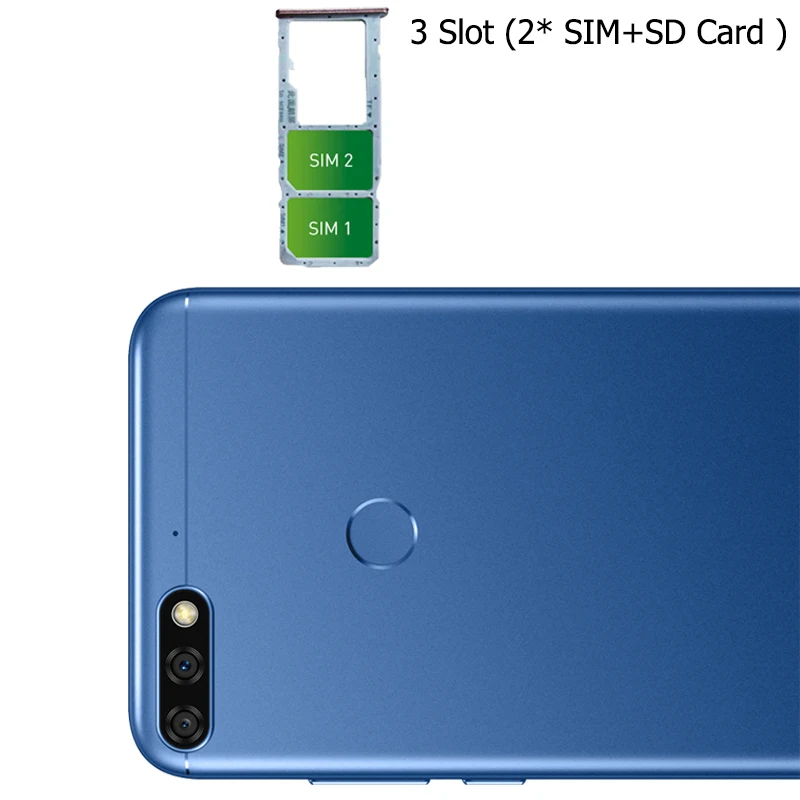 Фонарик Honor 7C 3 ГБ 32 распознавание лица 5 99 дюйма Восьмиядерный процессор Snapdragon 450