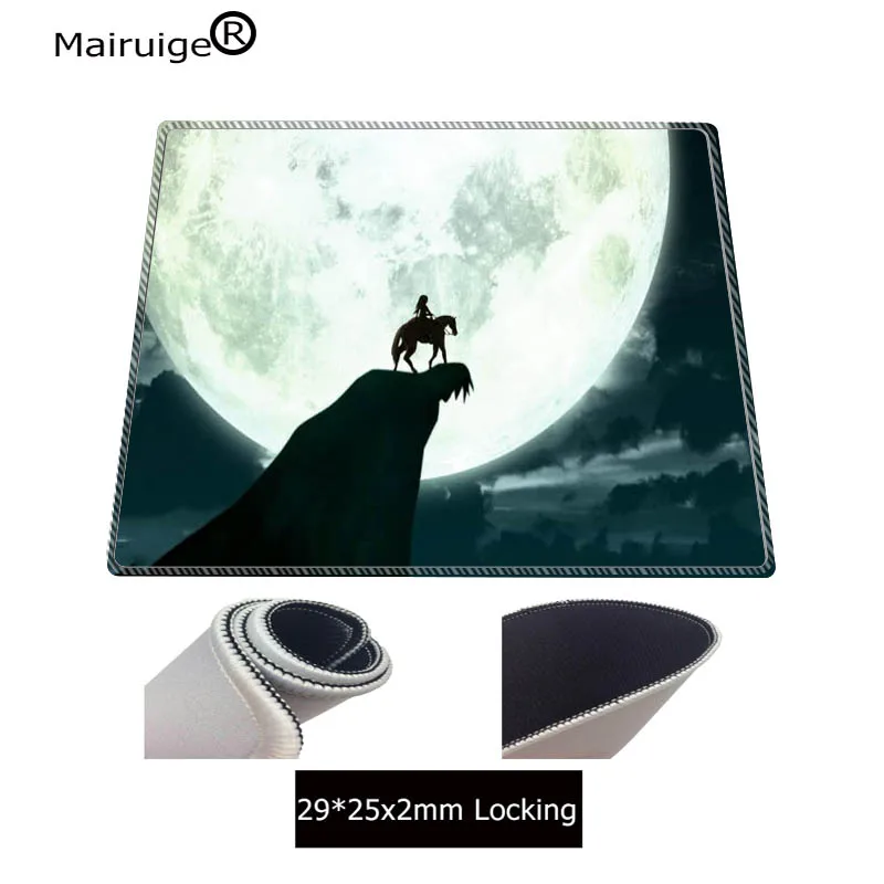 Mairuige Bright Moon Large Lock Edge Speed mouse pad Natural Rubber PC Computer Gaming mousepad Des