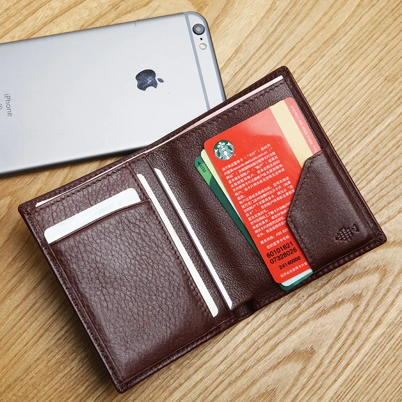 

LANSPACE leather men's wallet slim wallet handmade small pocket wallet