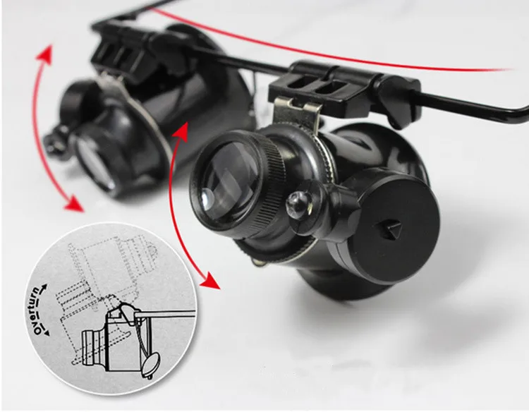 Высокое качество Лупа объектив лупа со светодиодной liglht 20x увеличительное стекло для часовщика Ремонт часы ювелирные изделия инструменты