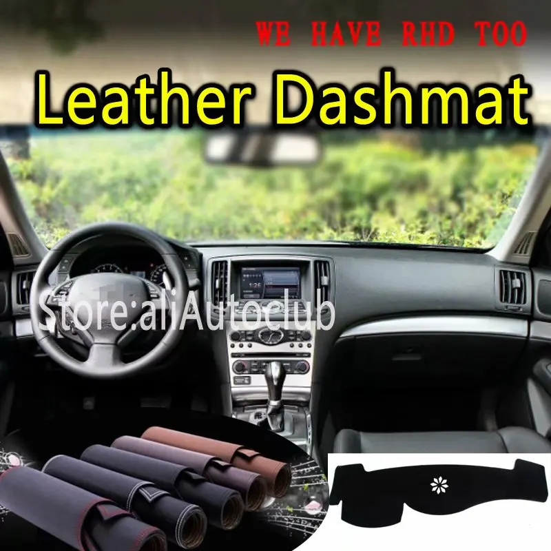 For INFINITI Q40 G35 G37 2007 2014 2015 2019 Leather Dashmat Dashboard