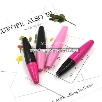 

8ML 50PCS Empty Plastic Mascara Tube Black Pink Cosmetic Eyelashes Cream Refillable Container Empty Rose Pink Mascara Bottle