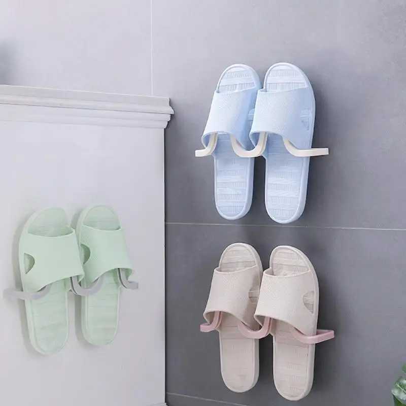 

Bathroom Slippers Storage Shelf Organizer Wall Hanging Shoes Storage Rack