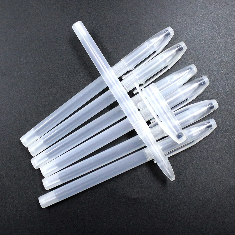 

10 / batch high quality multi-function ballpoint pen empty pen shell gel pen PP transparent brush pen school stationery office
