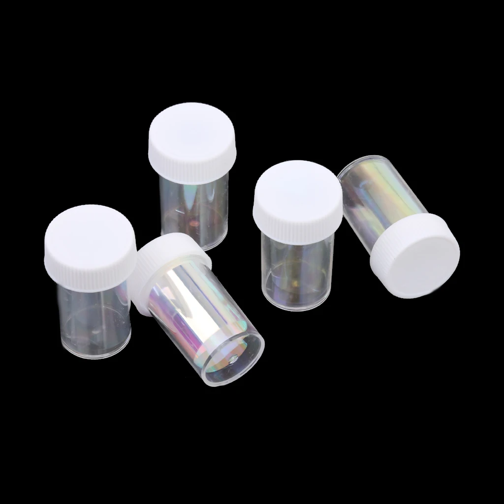 NEW Arrive 5 Rolls Nail Art Transfer Wrap Foil Sticker Glitter Tip Decal Decor DIY Nail decoration Beauty Accesories Hot Sales