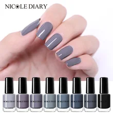 NICOLE DIARY 6 мл Отшелушивающий лак для ногтей серый красный серия чистый цвет ногтей лак для ногтей лак на водной основе