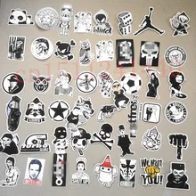 1Pcs Black and White car styling home decor Doodle laptop motorcycle bike suitcase decal accessories car sticker covers