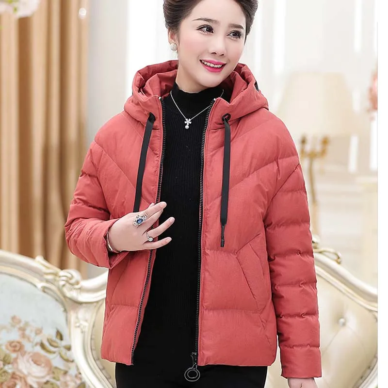 D'âge 2018 corail Coton Moyen Femmes Épaisse Chaud Noir De P2018cy810 Nouvelles Rouge Veste rouge orange qqTaE