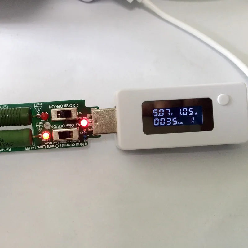 Перезаряжаемые сокровище мобильный Мощность USB DC Электронные нагрузки Тесты инструмент ток Напряжение метр устойчивость к старению