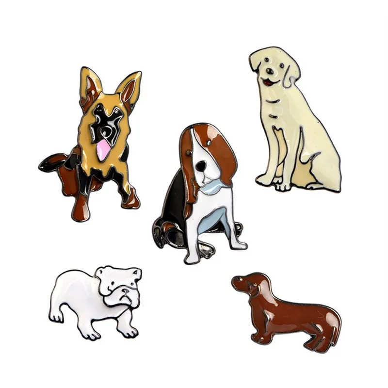 

Animal Enamel Pin Puppy Dachshund SharPei Labrador German Shepherd Dog Brooch Collar Button Badge Backpack Fashion Pet Jewelry