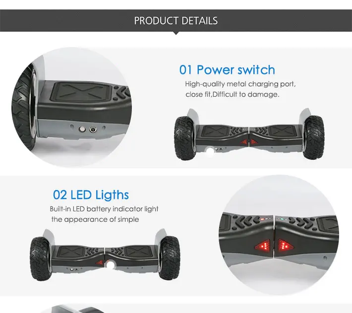 Electric Scooters 8.5 Inch Skateboard Bluetooth RemoteApp Control Electric Skateboard Gyroscope Two Wheels Electric Overboard (4)