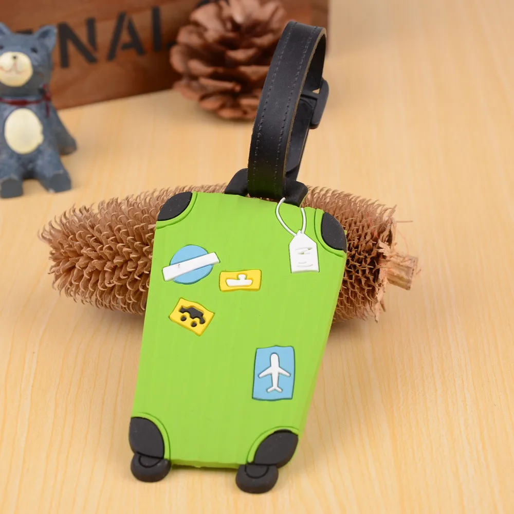 

New Suitcase Luggage Tags ID Address Holder Silicone Identifier Label U6805 DROP SHIP