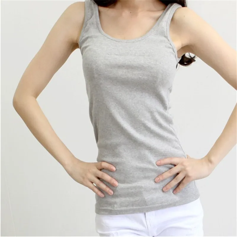 

Summer popular 9 color women U collar low-cut underwear cotton slim girl slimming style condole belt vest.