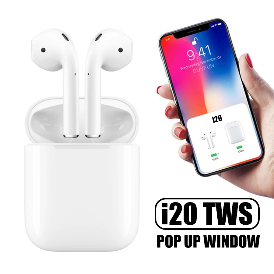 

i20 tws Bluetooth Earphones Pop Up Wireless Earphone i20tws Touch Bluetooth Earbuds PK w1 chip 1:1 Replica i30 tws lk te9 i12 10