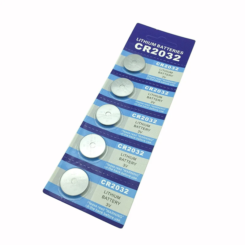

5pcs/Lot 1card CR2032 3V button Cell Coin Button Battery lithium Li-ion DL2032 ECR2032 batteria Watches clocks toy calculators