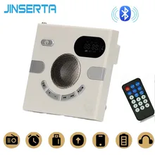 JINSERTA 86 Тип настенный Bluetooth динамик беспроводной стерео звук MP3 плеер Поддержка FM радио AUX аудио TF карта USB пульт дистанционного управления