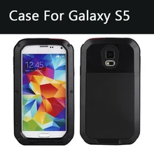 Luxury Weather/Dirt/Shock Proof phone case For Samsung Galaxy S5 i9600 case Metal Alloy Gorilla Glass new