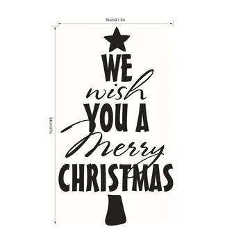 

KUCADA Christmas tree pattern wall sticker for home decoration removable wallpaper living room decal art decor WP1991