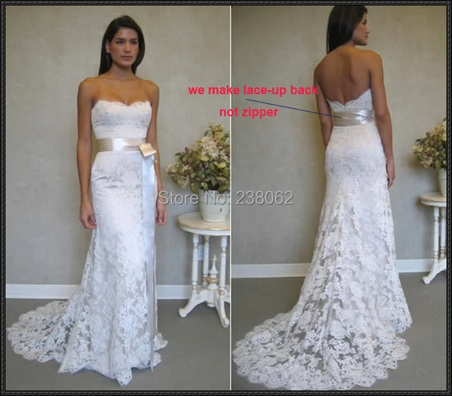 2017 New Y Stock White Ivory Wedding Dress Lace With Sash Size Chart