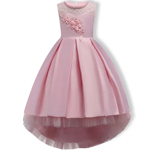 Летнее Детское торжественное платье для девочек, одежда с цветочным рисунком, праздничное платье принцессы для дня рождения, одежда для девочек 14 лет - Цвет: as pictrue