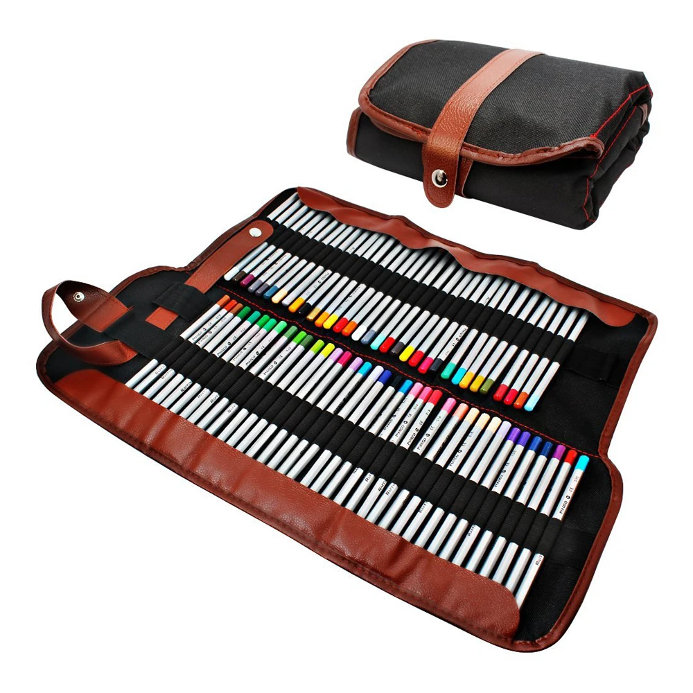 BLEL Hot Pencil holder, 72 assorted colored pencils Organizer, Roll up