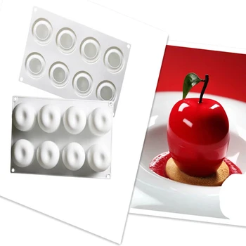 

Christmas Apple Shape 3D fondant cake Cupcake soap clay Silicone Mold Xmas Theme gift decoration tools Dropshiipping