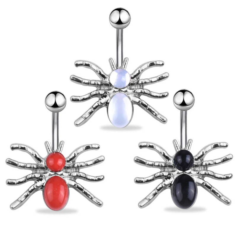 

1PC 14G Spider Piercing Navel Animal Dangle Belly Button Ring for Women Navel Piercing Rings Jewelry Body Piercing Jewelry