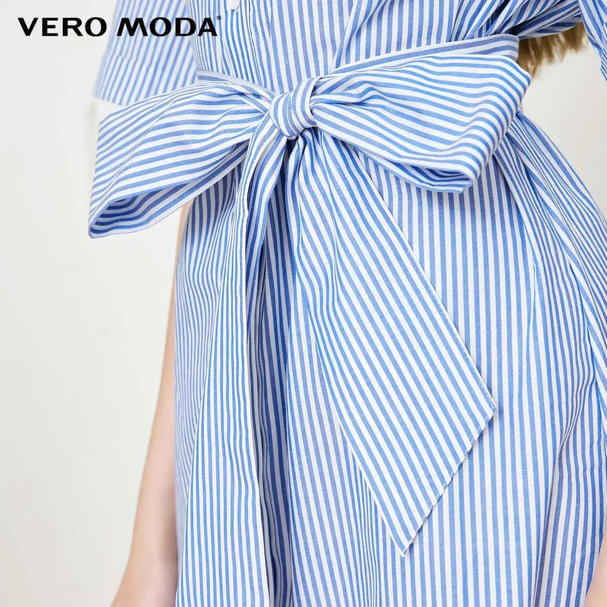 Vero Moda Полосатое платье-рубашка с короткими рукавами и вырезом лодочкой | 31836Z505