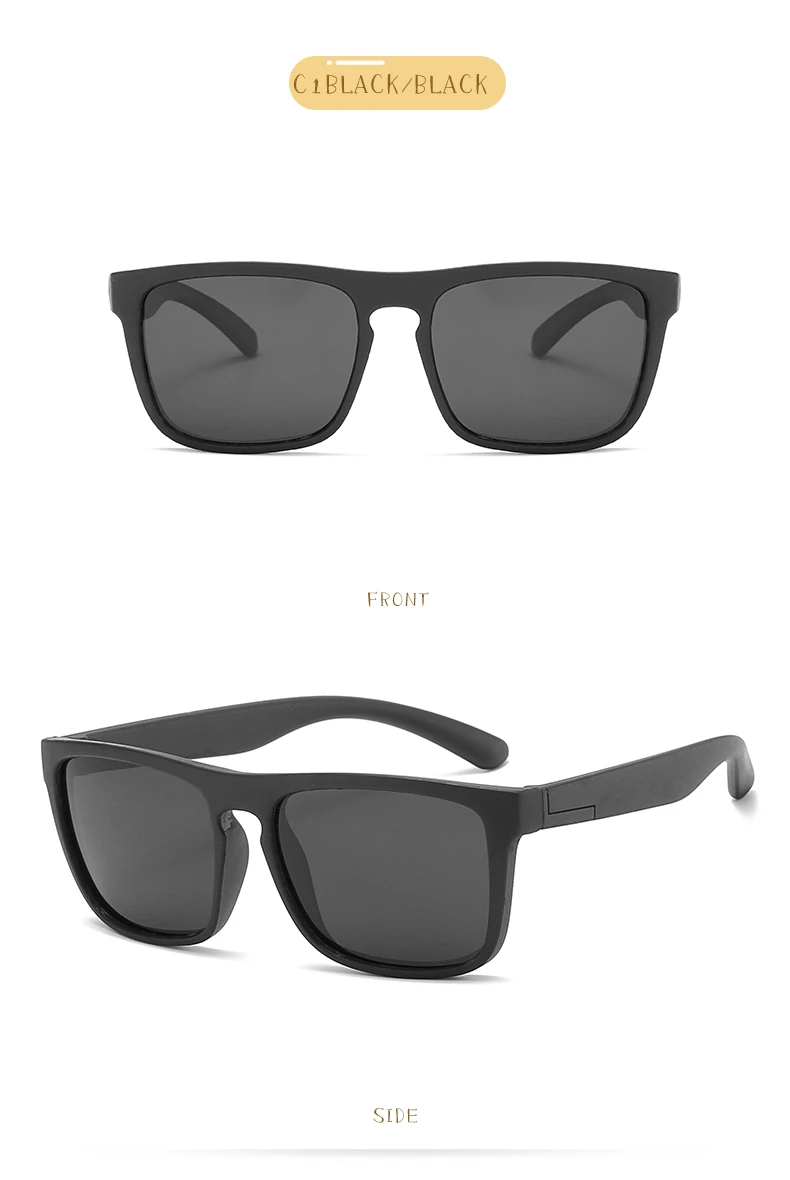 Детские поляризованные солнцезащитные очки Новая мода квадратные очки детские Для мальчиков и девочек очки с квадратной оправой детские очки для путешествия UV400